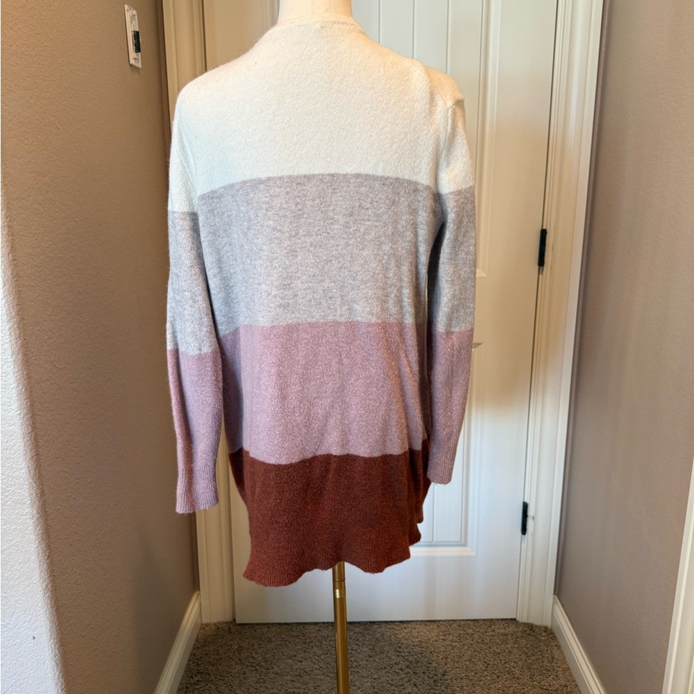 Madewell Kent Color Blocked Open Front Cardigan - Picture 3 of 4